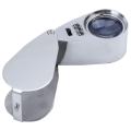 40x LED Pocket Magnifier Jeweller Eye Glass Loop Lens Magnifying Loupe UV Light. 