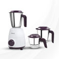 PHILIPS 500W Mixer Grinder (White and Purple) HL7505/00. 