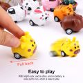 Animal Mini Pull Back Car Plastic Puzzle Toy Inertial Mini Car Children Toys Parent-Child Interactive Toys. 