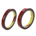 Tape , 2 Pcs 3M Length 10mm and 15mm Strong Permanent Double Sided Super Sticky Foam Tape Roll for Vehicle Car Red.