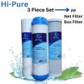 Water Filter Accessories Five(3) Piece Set Hi-Pure (PP Filter 1 pcs +Net Carbon 1 Pcs + Box Carbon 1 Pcs)-Water Filter Kit.. 