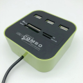 USB 2.0 Hub Combo Splitter 3 Port Dock All in One SD TF M2 MS/Pro Duo Card Reader Adapter for PC Computer.