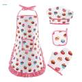 Chef Clothing Set Kitchen Playset Kids Cooking Baking Set for Toddlers Birthday Gift. 
