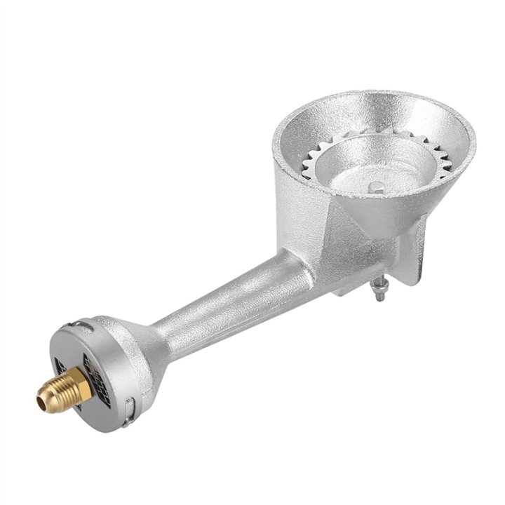 High Pressure Propane Cast-Iron Round Burner Head, Propane Burner Head with Orifice Brass Fitting