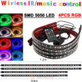 4x RGB LED Strip Under Car Tube Underglow Underbody Neon Light Kit Remote 90*120 Encounter. 