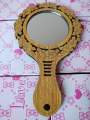 Wooden Hand Mirror. 