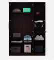 Urban Walnut Secure 3 doors Partex MDF Laminated Board Almirah with clothes storage hanger shelf and cloths storage box shelve by Nice shop 3 Doors Wardrobes Almirah 72/48. 
