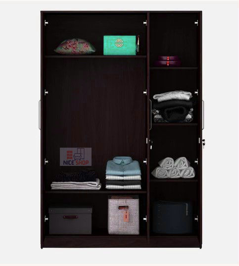Urban%20Walnut%20Secure%203%20doors%20Partex%20MDF%20Laminated%20Board%20Almirah%20with%20clothes%20storage%20hanger%20shelf%20and%20cloths%20storage%20box%20shelve%20by%20Nice%20shop%203%20Doors%20Wardrobes%20Almirah%2072/48%20-%20Image%203