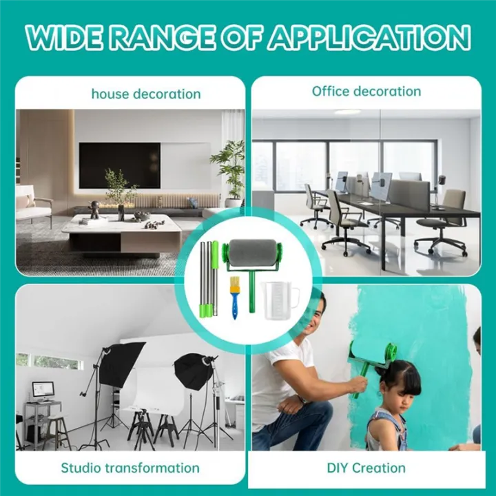 Professional%206-Piece%20Paint%20Roller%20Set%20for%20Walls%20and%20Ceilings%20-%20Extendable%20Brush,%20Tray,%20Rollers,%20Stirrer%20-%20Non-Drip%20-%20Image%205