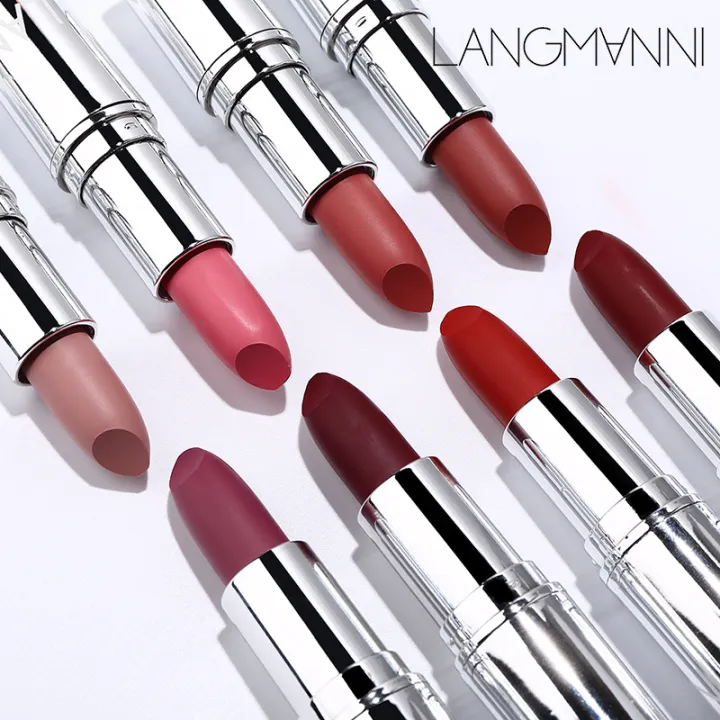 Langmanni%208-color%20silver%20matte%20lipstick%20non-stick%20cup%20long-lasting%20setting%20moisturizing%20moisturizing%20solid%20lipstick%20cross-border%20-%20Image%204