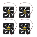 DC Cooler Fan-4 x DC Axial Cooling Fan-Black. 