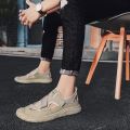 Closed Toe Sandals Men's Summer New Hollow Breathable Deodorant Beach Hole Shoes Men's Outdoor Driving Antiskid Shoe.