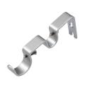 New Univeral Metal Window Curtain Rod Bracket Holder Drape Bar Fixed Hook Clamp.