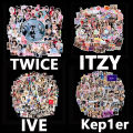 Kpop Girls GIDLE TWICE ITZY Kep1er Mamamoo Stickers New Album Cute Kpop Girl Group Idol Star Stickers Set Fans Gift.