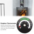 Fireplace Thermomete Magnetic Stove Thermometer Fire Stove Pipe Thermometer Gauge For Wood Log Chimney Pipe Oven.