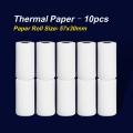 10pcs 57*30mm Thermal Paper Rolls for 58mm POS Printer, Receipt Printer, Mini Thermal Printer - White. 