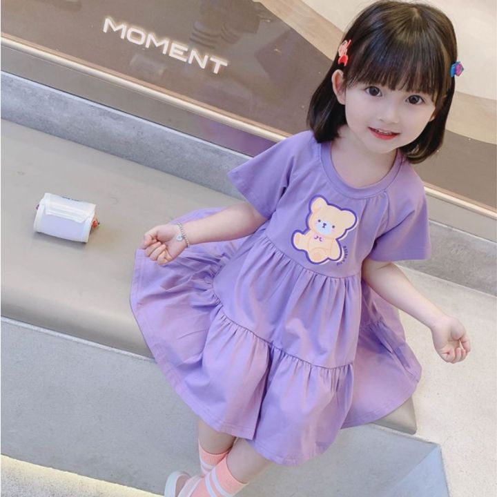 New%20Girls%20Summer%20Cute%20Dress%20Foreign%20Style%20Children's%20Short%20Sleeve%20Baby%20Girl%20Skirt%20Korean%20Princess%20Skirt%20Tide%20-%20Image%204