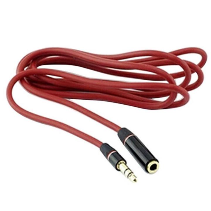 Red 3.5mm Male to Female Headphone Extension Cable 3.5mm Aux Cable Audio Extender Cord for Computer