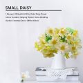 Artificial Fake Daisy Flower Indoor Outdoor Hanging (White Green). 