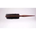 Curly Wood Handle Round Hair Comb-1pc. 