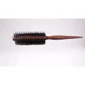Curly Wood Handle Round Hair Comb-1pc.