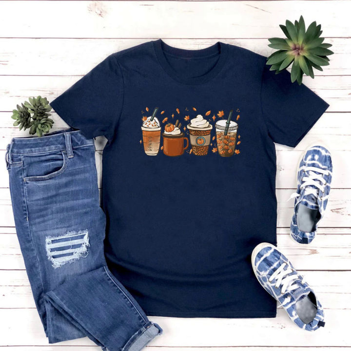 Fall%20Coffee%20T-Shirt%20Pumpkin%20Spice%20Halloween%20Tshirt%20Vintage%20Halloween%20Shirt%20for%20Women%20Graphic%20T%20Shirts%20Coffee%20Lovers%20Gifts%20Top%20-%20Image%203