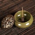 【Hey my home】High Incense Alloy Copper Holder Can Be Fixed Incense Sticks And Coil Incense Burner Censer. 