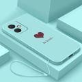 VIVO Y27 4G Stylish Love Heart Rubber Phone Cover Liquid Silicon Case Shockproof Casing.