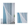 Migeet 2Pcs Window Curtain Hollowed Out Stars Shading Curtain Drape Purdah for Home Living Room Bedroom. 