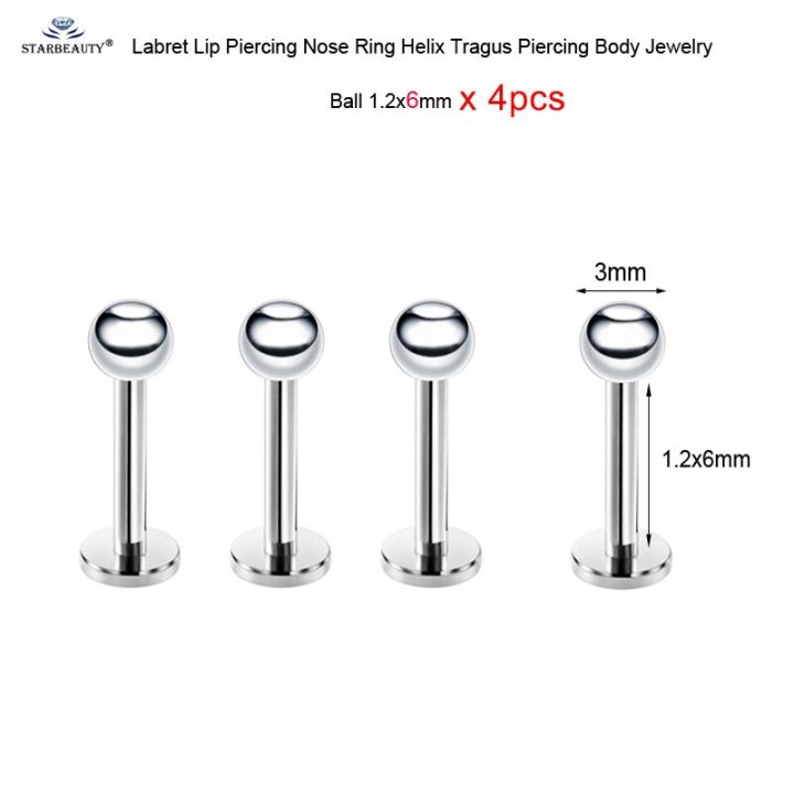 4Pcs%2016G%206/8mm%20Rod%20Crystal%20Tragus%20Piercing%20Labret%20Lip%20Ring%20Nose%20Piercing%20Oreja%20Helix%20Ear%20Studs%20Conch%20Pircing%20Cartilage%20Earrings%20-%20Image%202
