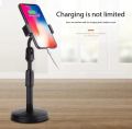 L7 Desktop Mobile Phone Holder Height Adjustable Stand & 360° Rotatable for Live Streaming Shoot YouTube TikTok Video Round Base Smartphone - Mobile Stand. 