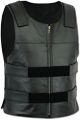 Men Bullet Proof style Leather Motorcycle Vest for bikers Tactical waistcoat. 