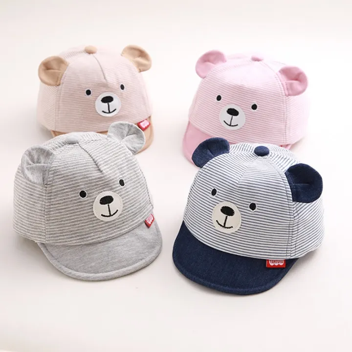 Cartoon%20Bear%20Baby%20Hat%20Cap%20Summer%20Spring%20Adjustable%20Baseball%20Cap%20Cute%20Striped%20Cotton%20Kids%20Sun%20Hat%20Baby%20Boy%20Girl%20Hats%20With%20Ears%20-%20Image%203
