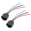 (New)1 Pair H3 Bulb Holder Base Female Socket with Cable.