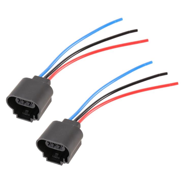 (New)1 Pair H3 Bulb Holder Base Female Socket with Cable