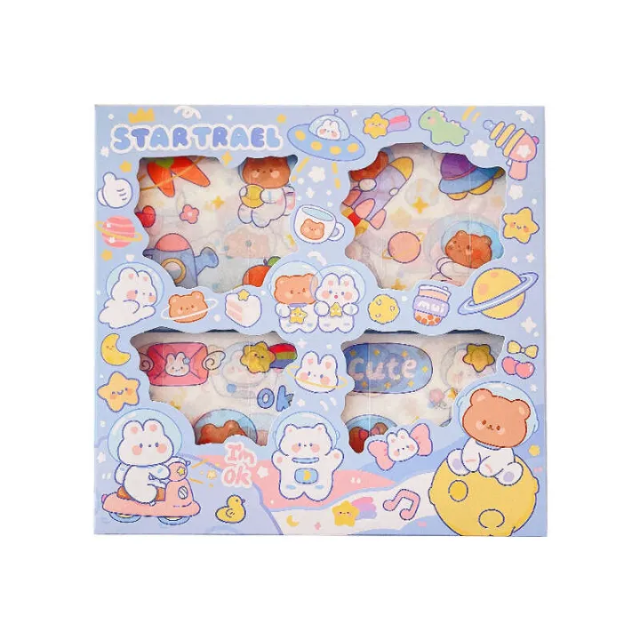 MOMO%20Sauce%20Cartoon%20Set%20Girl%20Heart%20and%20Paper%20Gift%20Box%20Handheld%20Account%20Sticker%20100%20Sheet%20Material%20Pack%20-%20Image%205