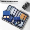 7 PCS High Quality Travel Storage Bag Organizer Set For Clothes Shoes Cosmetic Tidy Organizer Wardrobe Suitcase Pouch Travel Organizers Packing Bags.