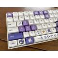 Genshin Impact Furina Wriothesley Mechanical Keyboard with Dye-sublimation 100 Keys PBT Plastic Keycaps. 