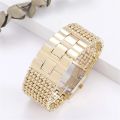 Simple Square Gold Ladies Watch Fashion Classic Alloy Diamond Bracelet Ladies Watch Gold Silver Diamond Scale Dial Quartz Reloje. 