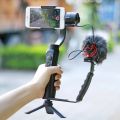 Ulanzi L Mic Stand With 2 Hot Shoe for Zhiyun Smooth Q Stabilizer/Feiyu Gimbal/Boya By-MM1 Microphone/Video Light Stand/iPhone 7.