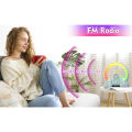 GC USB Night Light With Clock Alarm Function 15W Wireless Fast Charging Touch Control Colorful Volcano Crack Atmosphere Light Work With Alexa.