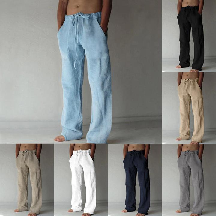 Superb Quality - Men's hemp trousers casual solid color thin linen men's pants in stock - Trend and Needful - Well Inspired & Crafted