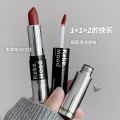 KeKe Mood 2-in-1 Double-ended Lipstick Matte Velvet Matte White Mirror Lip Glaze Internet celebrity cross-border delivery. 
