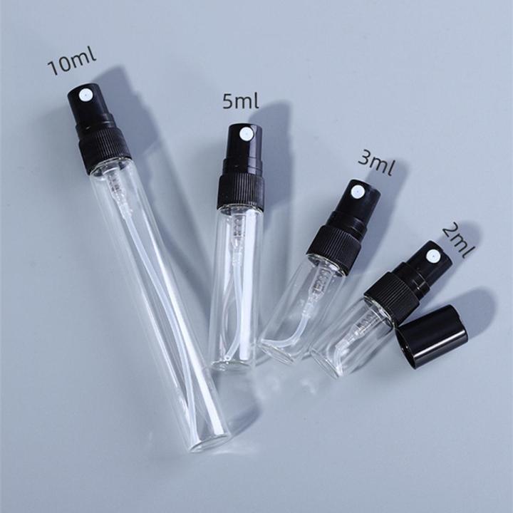 5pcs Fine Mist Clear Spray Bottles Portable Glass Perfume Bottle 3ml 5ml 10ml Mini Empty Perfume Glass Spray Bottles for Travel
