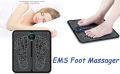 EMS Foot Massager  Folding Portable Feet Massage Machine  Electronic Muscle Stimulatior Massage Mat USB Rechargeable - Body Massager. 