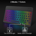Wireless Bluetooth Keyboard Backlit Colorful Keyboard 10 inch Tri-Colour Backlit Keyboard Tri-System Bluetooth Wireless Keyboard.