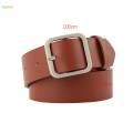 Women's PU Leather Belt Adjustable Female Waistband for Skirt Trousers Pants 100cm Camel Buckle. 