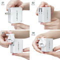 Lencent USB Charger Plug 4-Port USB Universal Travel Adaptor Plug 22W/5V 4.4A Wall Charger with Singapore/USA/EU/AUS Worldwide Travel Charger Adapter Multi Plug. 