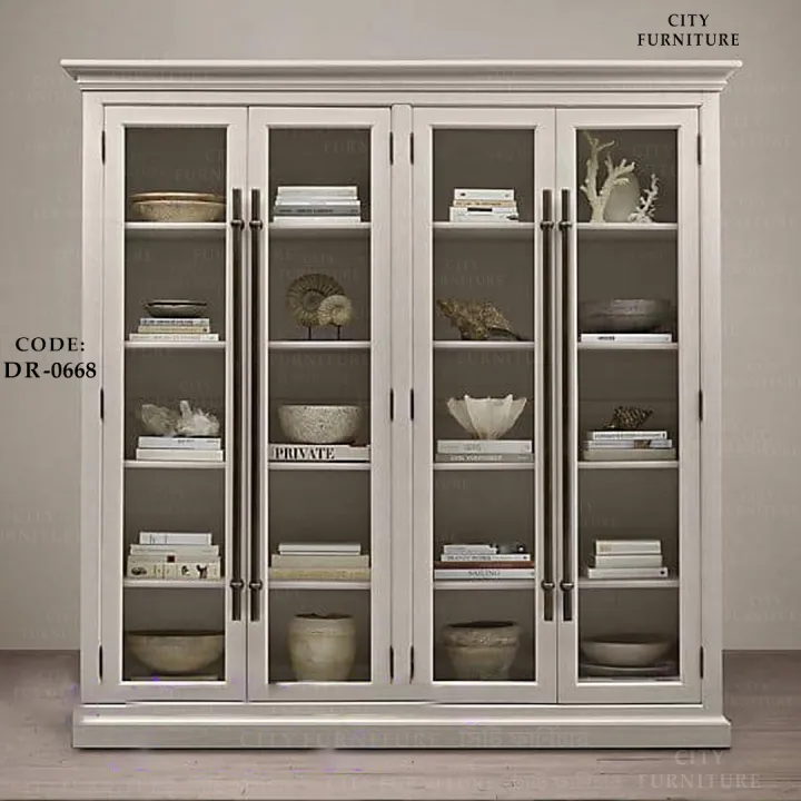 C-0668%20Antique%20Wall%20Showcase%20/%20Bookcase%204Palla%20/%204%20Door%20/%202Part%20(ROYALS%20Furniture)%20-%20Image%202