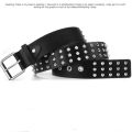 Classical Spike Studded Belt Punk Rock Clothes Belt Beads Leather Belt Waistband Cinto Punk Cinturones Para Hombre ремень панк.